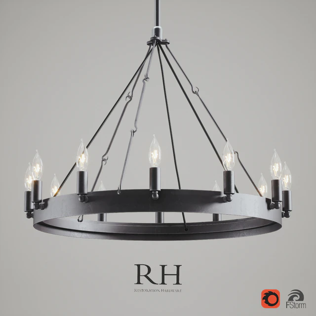 CAMINO VINTAGE CANDELABRA/FILAMENT ROUND CHANDELIER IRON — Скачать