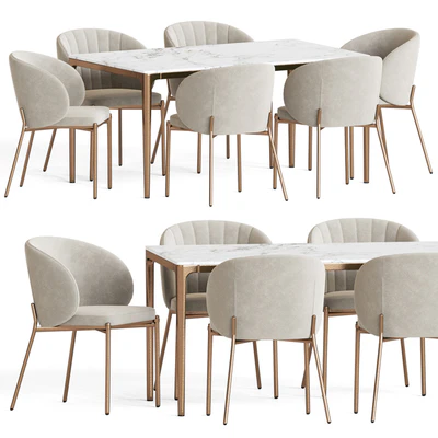 Shell Chair Canto Table Dining Set — Вид 1