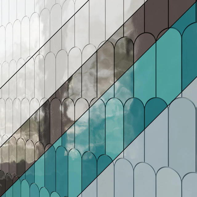 Parry Fishscale Glossy Ceramic Wall Tile Mosaic — Descargar