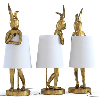 Table Lamp Animal Rabbit Gold — Descargar