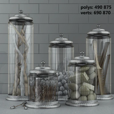 Bathroom decoration jars set 2 — Ver 2