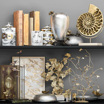 Decorative set collection with rare books and decor — Ver 1
