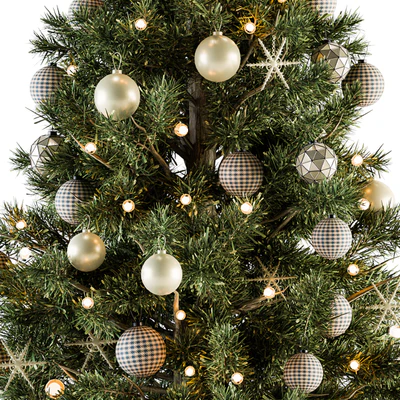 Christmas Decoration 13 - Christmas Brown and Green Tree with Gift — Вид 2
