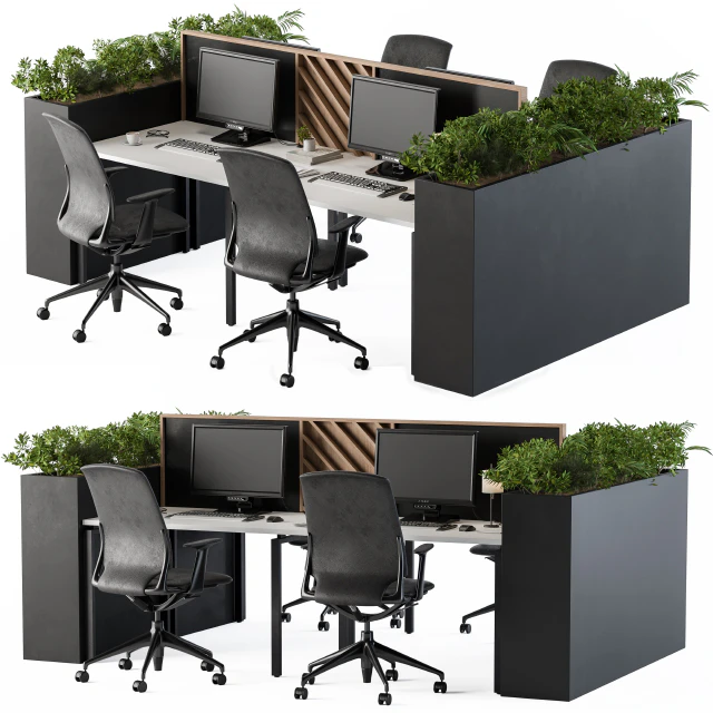 Office Furniture Flower Box Black — Descargar