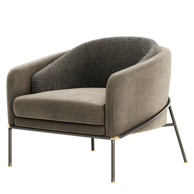 Fil Noir armchair by Minotti — Скачать