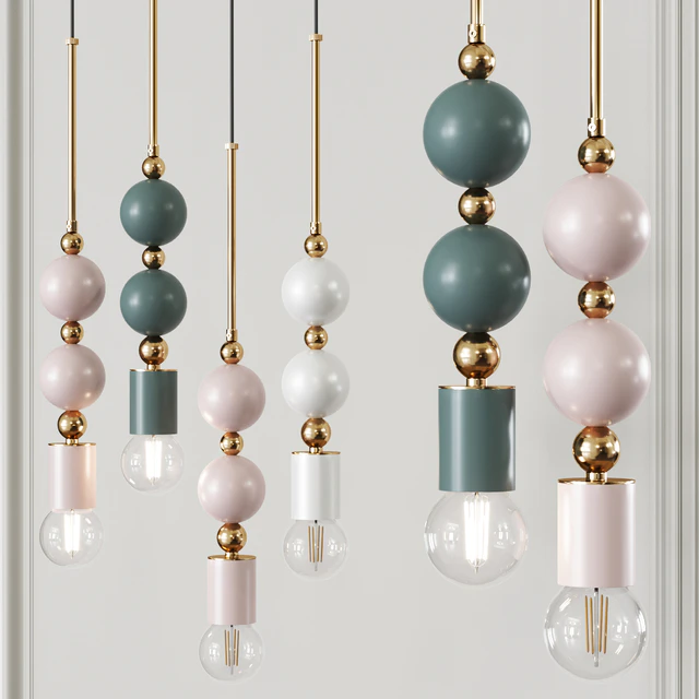 Подвесной светильник Beaded Pendant Lamp Spheres — Скачать