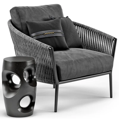 Catalina Outdoor Lounge Chair, Oly Studio Cosmo Side End Table — Ver 1