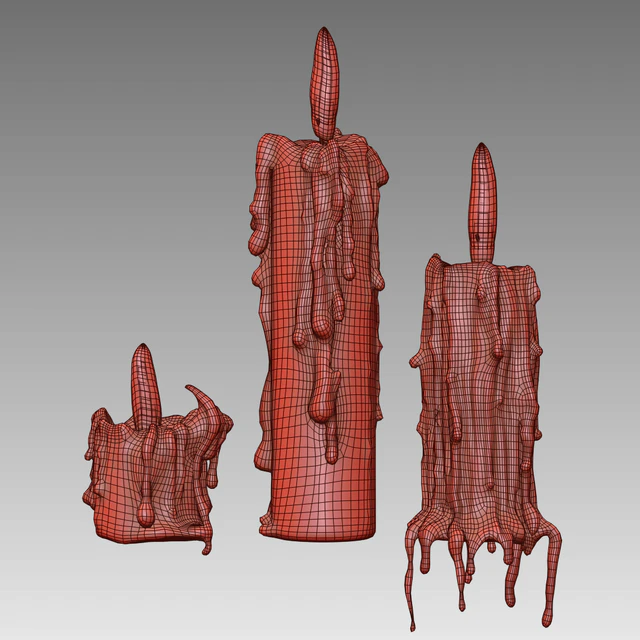 Set of molten candles 2 — Descargar