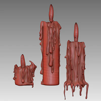 Set of molten candles 2 — Ver 2