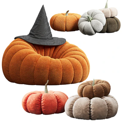 Pumpkin chair and decorative pillows — Ver 1