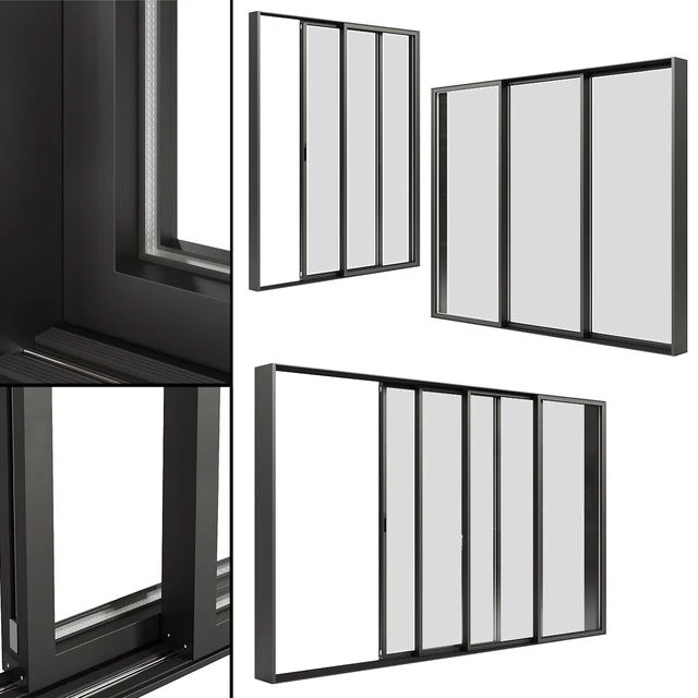 A set of sliding Metal Windows-Doors. — Скачать