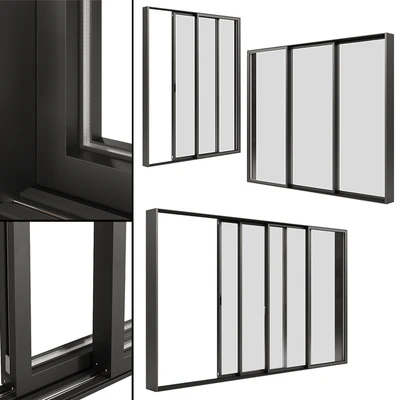 A set of sliding Metal Windows-Doors. — Вид 1