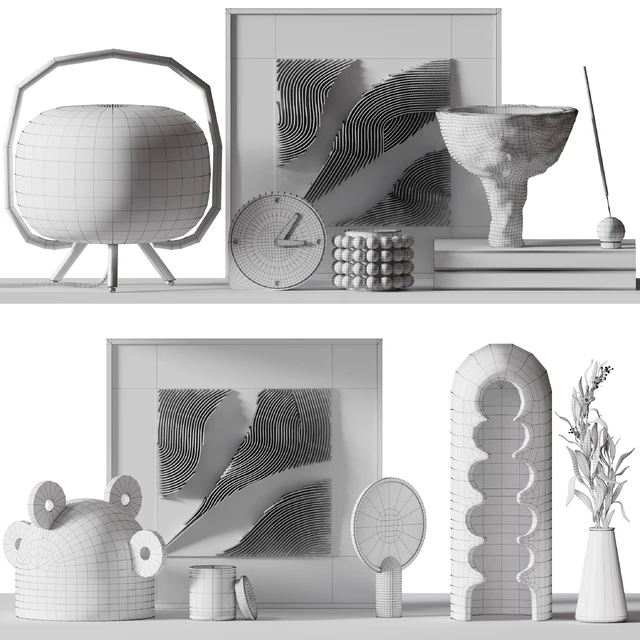Decorative Set 017 with reliefs and olyve — Descargar