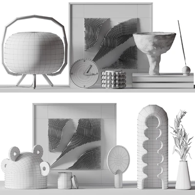 Decorative Set 017 with reliefs and olyve — Ver 2