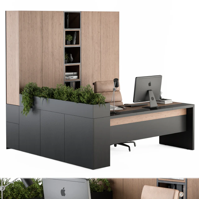 Office Furniture L Type wardrobe - Manager Set 32 — Скачать