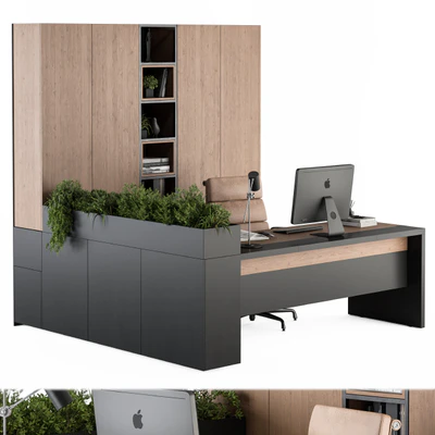 Office Furniture L Type wardrobe - Manager Set 32 — Вид 3