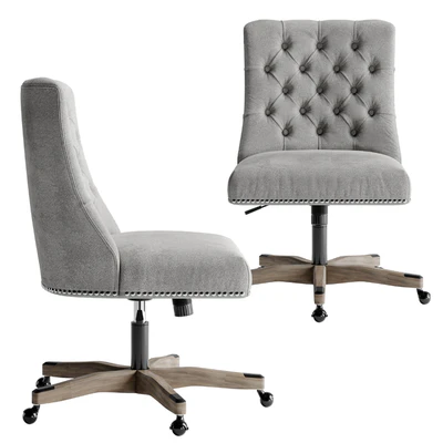 Linon Home Décor Honor Light Gray Office Chair, Grey — Вид 2