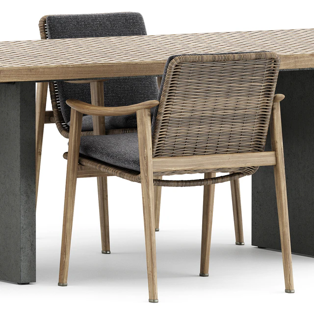 Fynn Outdoor chair and Quadrado table by Minotti — Скачать
