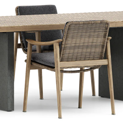 Fynn Outdoor chair and Quadrado table by Minotti — Вид 2