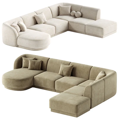 U shaped sofa Miley right — Ver 3
