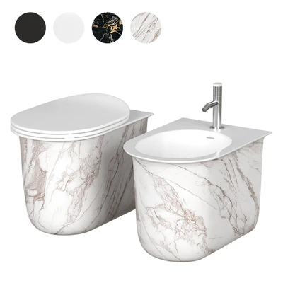 Floor standing toilet and bidet Artceram Chic — Ver 1