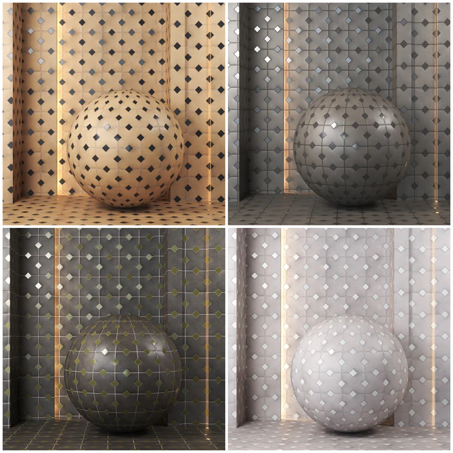 4k 13color Equipe kasbah ceramics Set 01-(Seamless,pbr) — Скачать