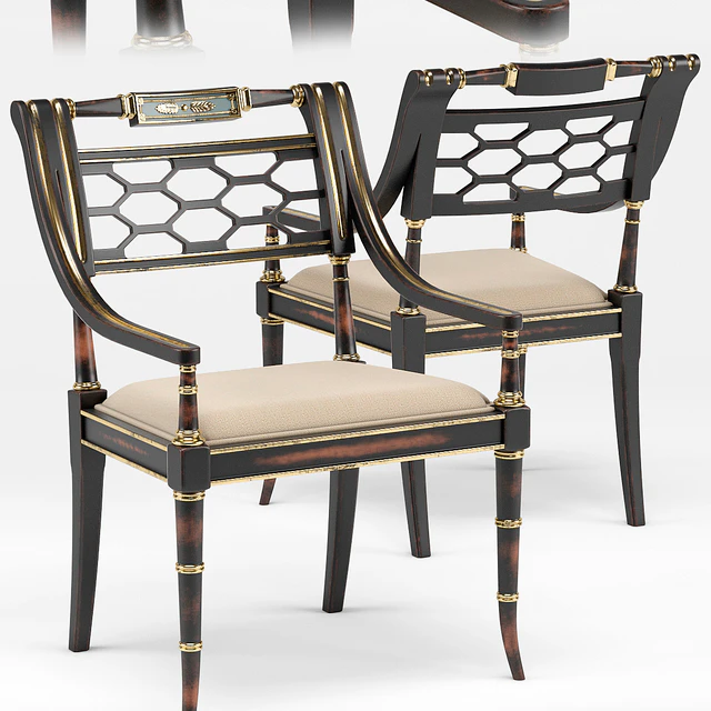 Sophy's Regency Armchair, Gustavian Round Dining Table — Descargar