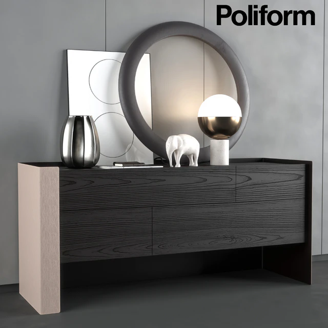 Chest of drawers Poliform Chloe night complements — Descargar