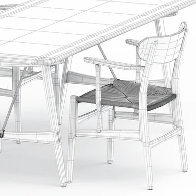 BM1160 hunting table, CH26 chair by Carl Hansen & Son — Вид 2