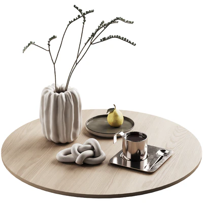 406 decorative set 041 folded vase pear and tea — Ver 5
