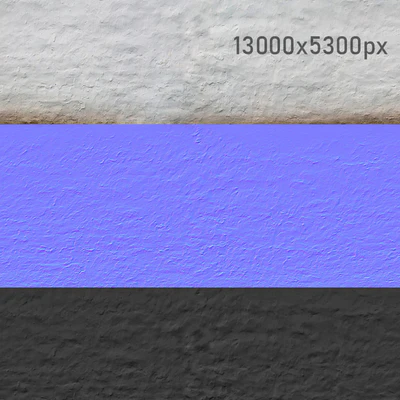 Wall texture with white aged plaster. PBR — Ver 3