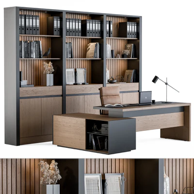 Office Furniture - Manager Set 09 — Вид 1