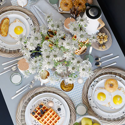 Table setting 36. Breakfast - 3 — Ver 3