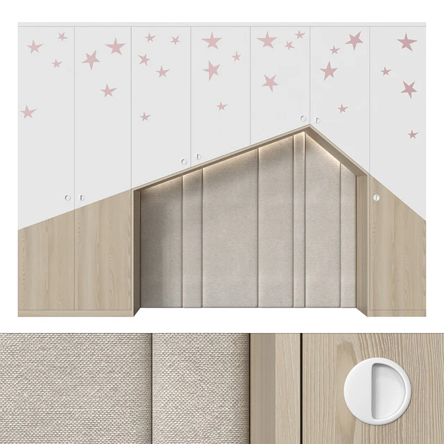 Cabinet with headboard 040. — Descargar