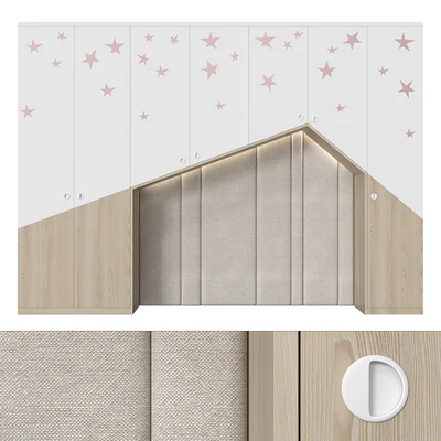 Cabinet with headboard 040. — Ver 1