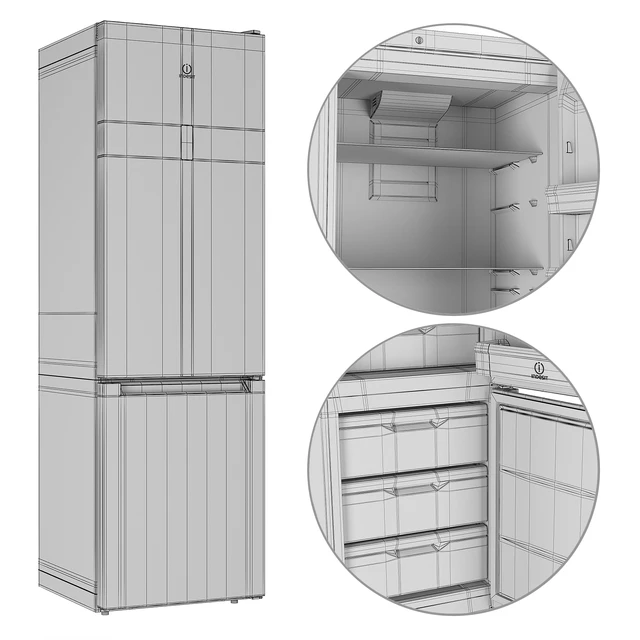 Холодильник Indesit DF 5200 W открываемый — Скачать