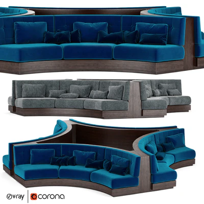 Booth Seating Round Sofa for Luxury Restaurant Lounge Cafe — Вид 1