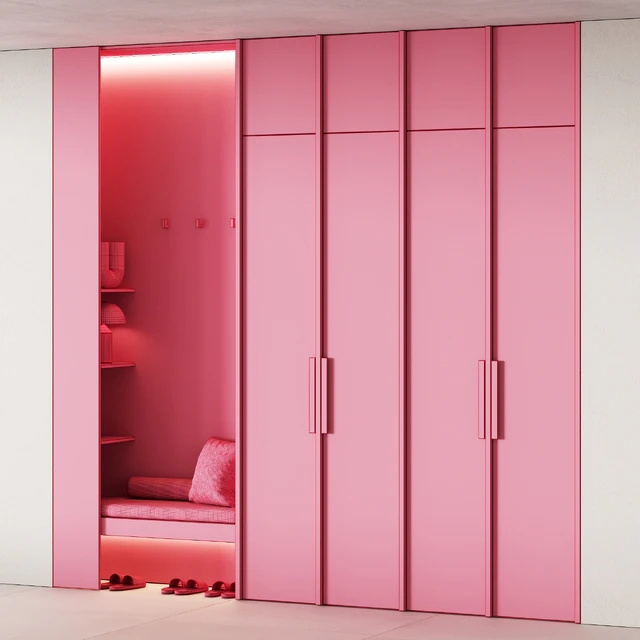 541 hallway zone 14 minimal modular wardeobe with seating niche — Descargar