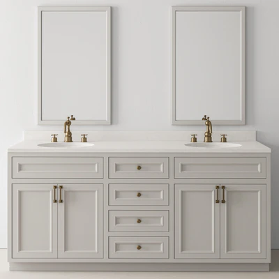 Bathroom Set Wood and Marble - Set 24 — Вид 1