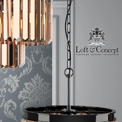 Люстра RH 1920s Odeon Smoke Glass Fringe Chandelier - 3 rings — Вид 2