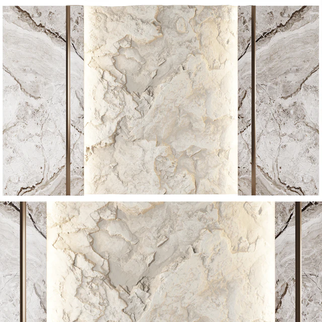 Wall panel with a white rock — Descargar