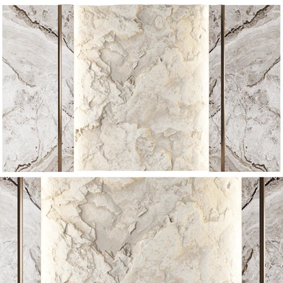 Wall panel with a white rock — Ver 1