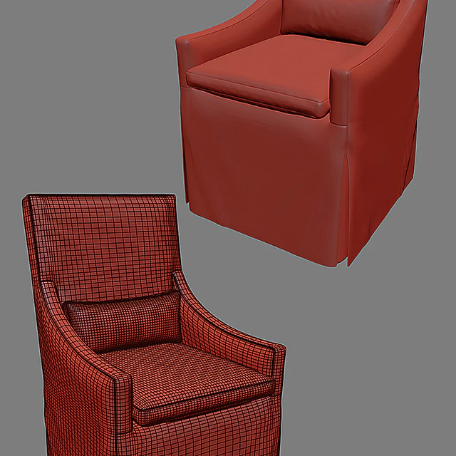 RH Belgian Slope Arm Slip Covered Armchair — Скачать