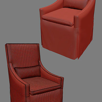 RH Belgian Slope Arm Slip Covered Armchair — Вид 2