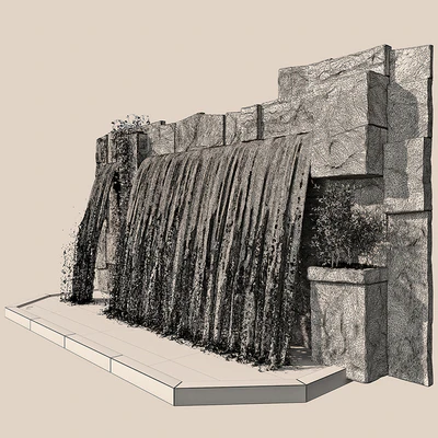 Large waterfall — Ver 2