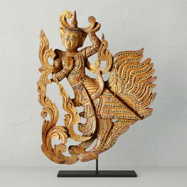 Burmese Carved Angel Fragment — Descargar