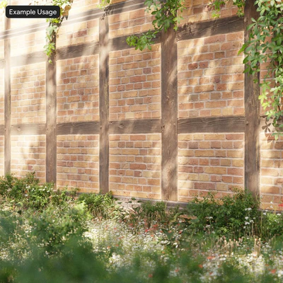 brick in timber framing wall texture — Ver 4