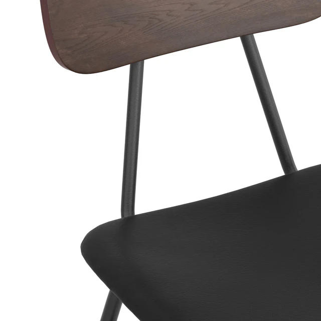 Aeon Black Faux Leather Dining Chair — Descargar