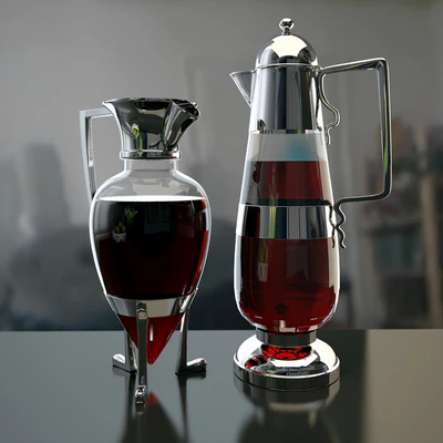Antique decanters, Christopher Dresser, 1879. — Ver 1