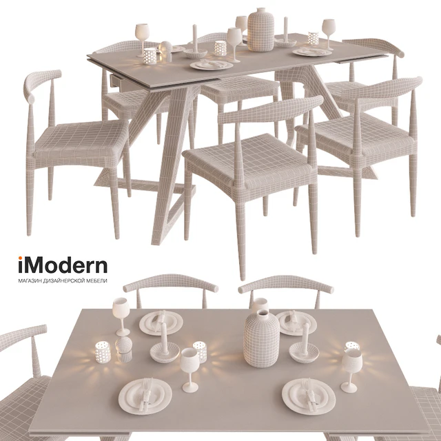 Table and chairs Story and Osborn IModern — Descargar